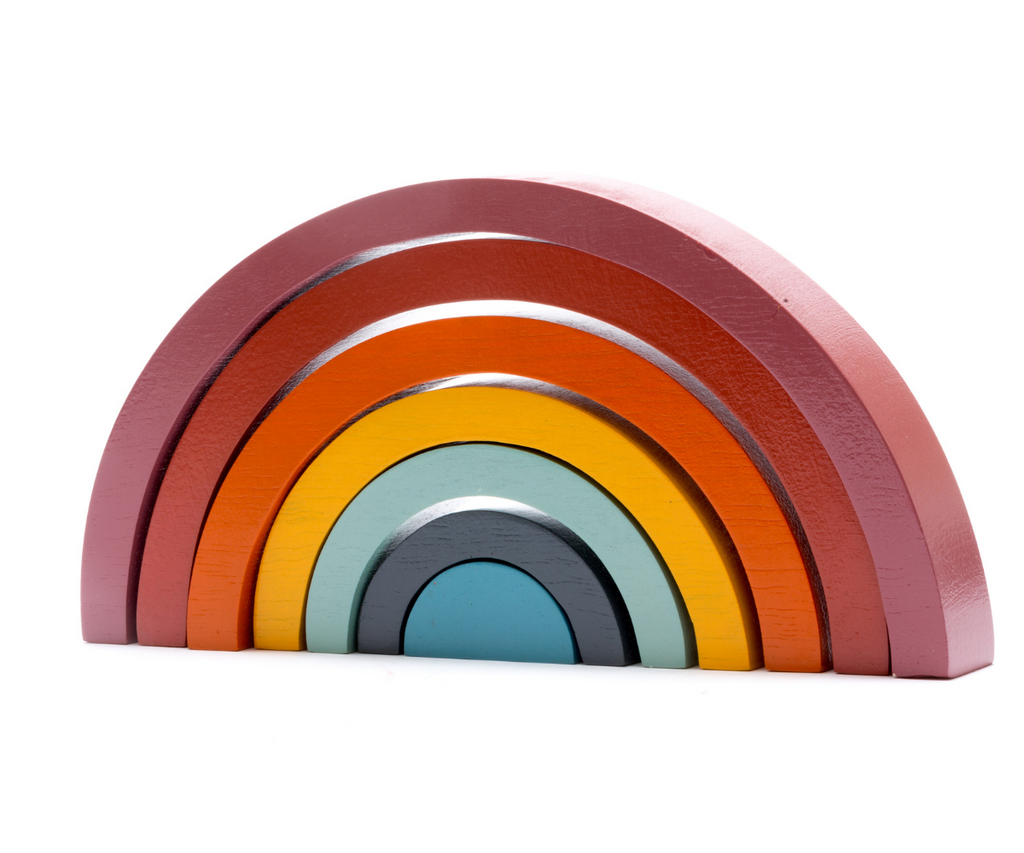 Handmade Wooden Rainbow Stacking Toy